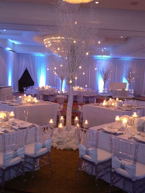 Winter Wonderland 12 Tall Winter Trees Served As The Centerpiece For
