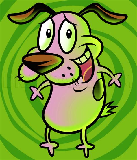 How To Draw Courage Courage The Cowardly Dog Dog Caricature Cartoon
