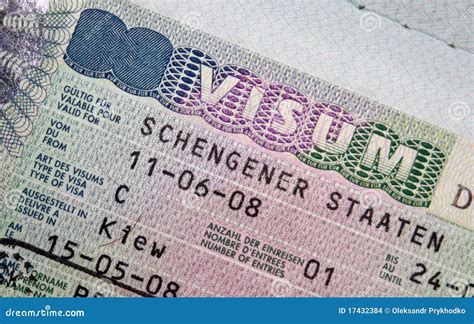 Passport With Schengen Visa Stock Photo Image Of Global Consulate
