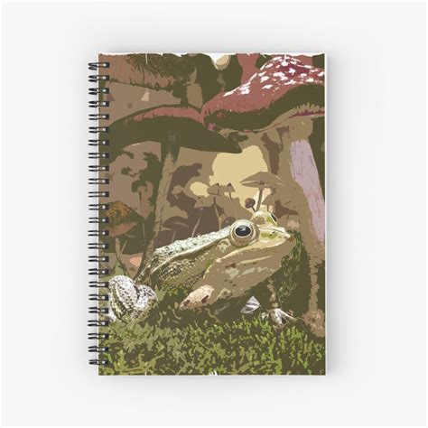 Cottagecore Aesthetic Frog Mushroom Frog Lover Spiral Notebook By Enjooy Redbubble