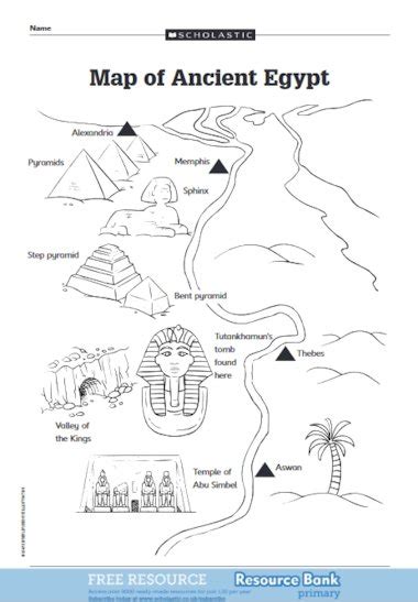 Printable Map Of Ancient Egypt
