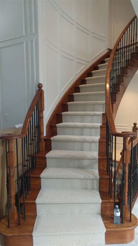 Stairsfirstca Berber Carpet Runner On Curve Stairs