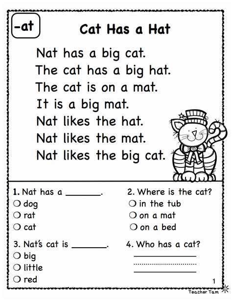 Practice 30 Simply Preschool Reading Comprehension Worksheets Simple