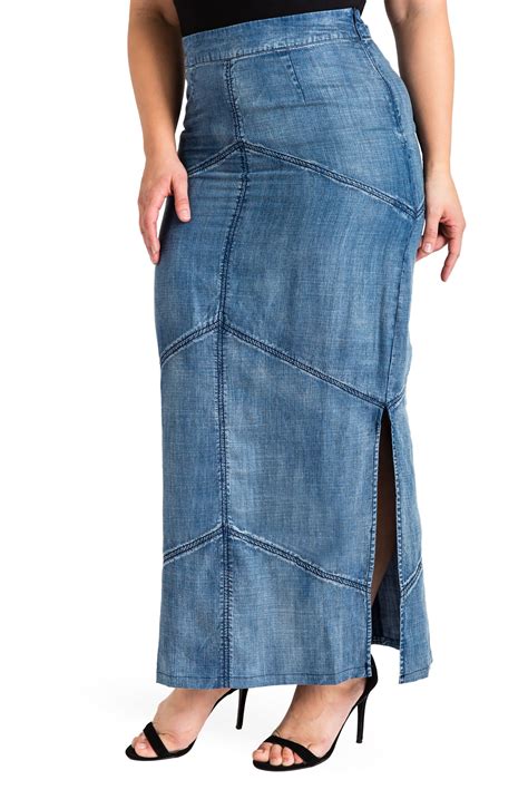 Plus Size Women S Standards And Practices Paulina Maxi Pencil Skirt Size 3x Blue In 2020 Maxi