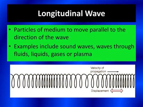 Examples of longitudinal waves are sound waves in air and primary waves, known as p waves, in earthquakes. PPT - Mechanical vs. Electromagnetic Waves PowerPoint ...