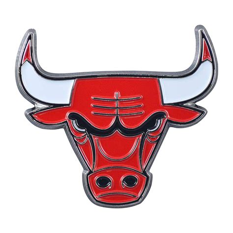 Chicago Bulls Premium Solid Metal Color Auto Emblem Raised Decal