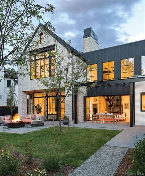 20 Simple Modern Farmhouse Exterior Design Ideas Desain Rumah