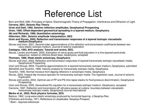 PPT - Reference List PowerPoint Presentation, free ...