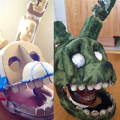How To Make A Springtrap Mask Out Of Cardboard