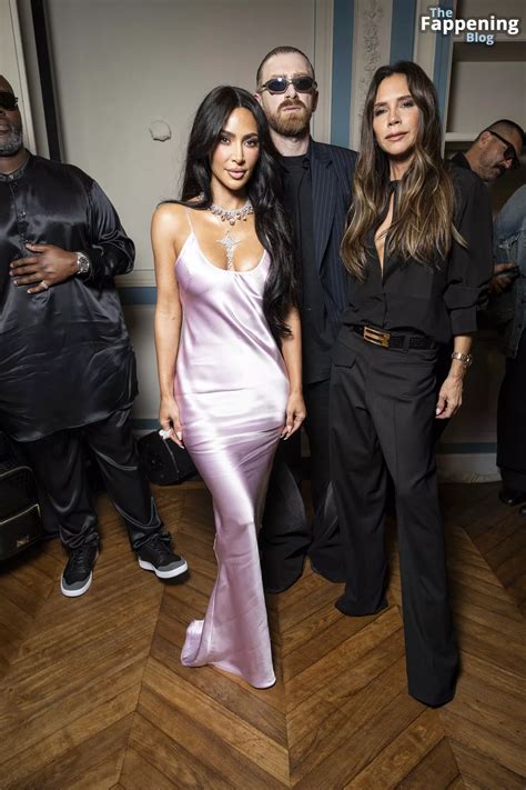 Kim Kardashian Flaunts Her Sexy Boobs At Victoria Beckhams 2024 Spring Summer Fashion Show 40