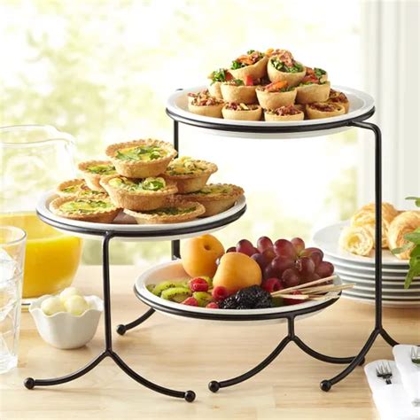 3 Tiered Plate With Stand Food Stands Tiered Dessert Stand Plates