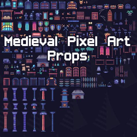 Medieval Pixel Art Props Godot Assets Marketplace