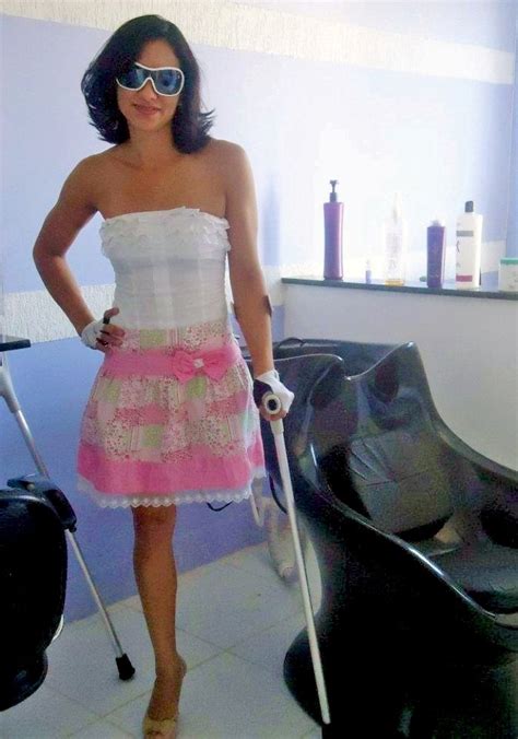 Marinalva De Almeida Beautiful Woman Amputee Leg Crutches
