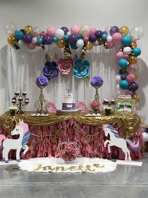 Unicorn Birthday Decoration | Birthday decorations, Unicorn birthday ...