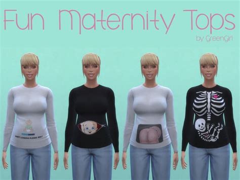 Greengirly100s Fun Maternity Tops Sims 4 Sims Sims 4 Y Maxis