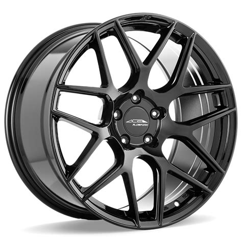 19 Staggered Ace Alloy Wheels V011 Aff11 Gloss Piano Black Flow Formed