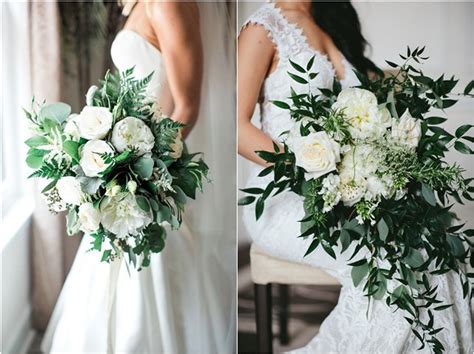 White And Greenery Wedding Bouquet Septemberffn
