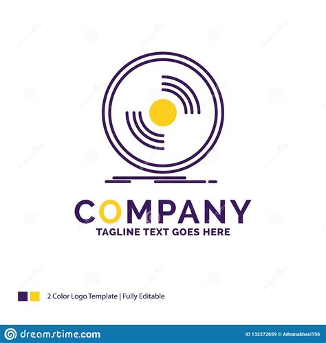 Company Name Logo Design For Disc Dj Phonograph Record Vinyl Stock