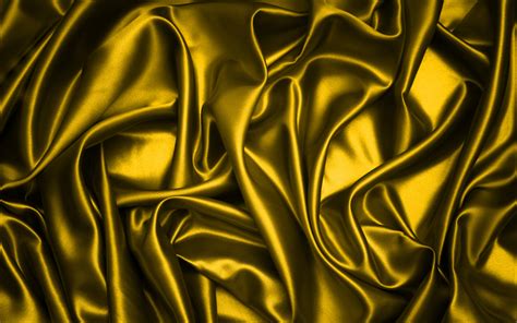 Download Wallpapers Yellow Silk 4k Yellow Fabric Texture Silk
