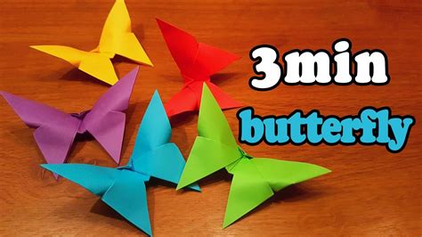 How To Make An Easy Origami Butterfly In 3 Minutes Origami