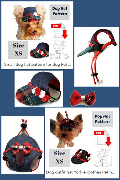 Small Dog Hat Pattern For Dog Pet Hat Pdf Dog Hat Sewing Pdf Etsy Dog Clothes Patterns Dog