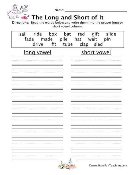 Short Vowel Worksheets 2nd Grade Worksheeta