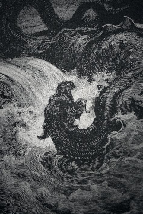 Leviathan Gustave Dore Illustration T Shirt Etsy