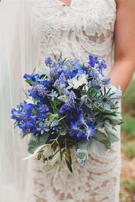 Blue Texas Wildflower Bridal Bouquet