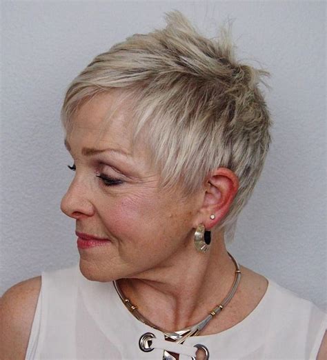 Short Spiky Pixie Over 60 Cool Short Hairstyles Short Haircut Styles Older Women Hairstyles