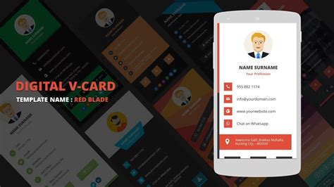 Apps for creating a digital business card. Digital Business Card Template | Digital vCard Template ...