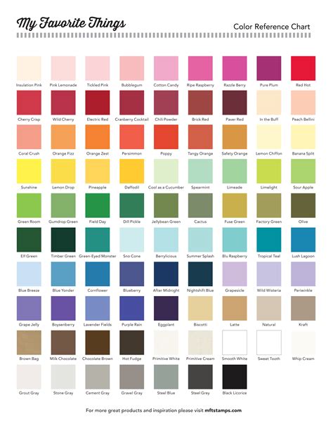 Printable Color Charts