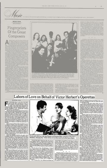 Labors Of Love On Behalf Of Victor Herberts Operettas The New York Times