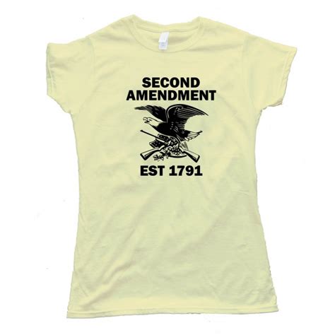 Womens 1791 Second Amendment Eagle With Guns Tee Shirt