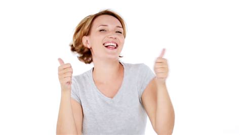 Beautiful Happy Surprised Woman with Stock Footage Video ...