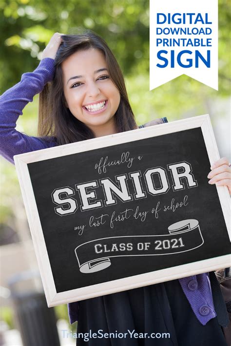 Senior Year Sign Class Of 2023 Sign Printable First Day Sign High