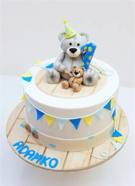 Check spelling or type a new query. First Birthday cake by SWEET architect | Teddy cakes, Boy ...