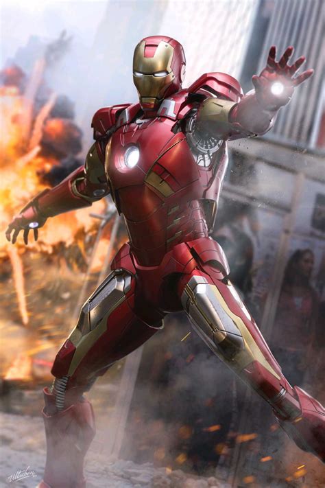 Hot Toys Metal Iron Man Mark Vii Figround