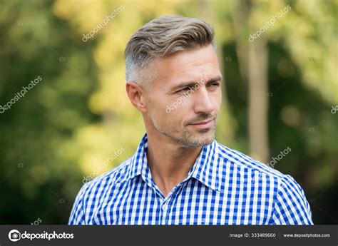 Handsome And Confident Handsome Man On Summer Outdoor Mature Person