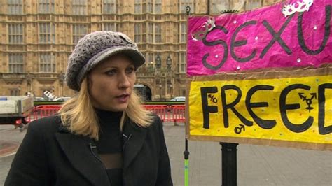 Protests Against Porn Law Changes Outside Parliament Bbc News