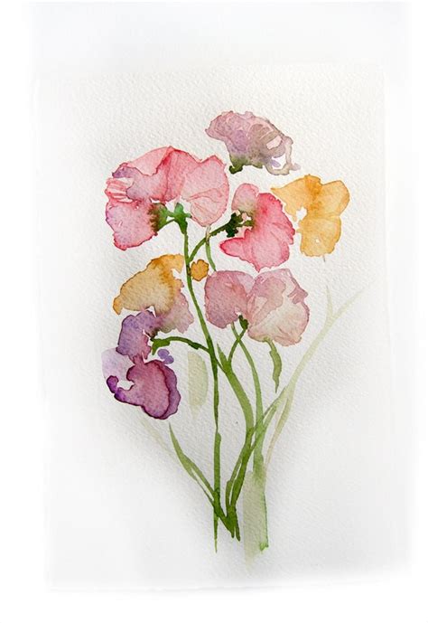 Spring Flowers. Watercolor original.Flowers painting. Art
