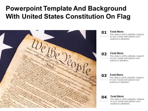 Powerpoint Template And Background With United States Constitution On