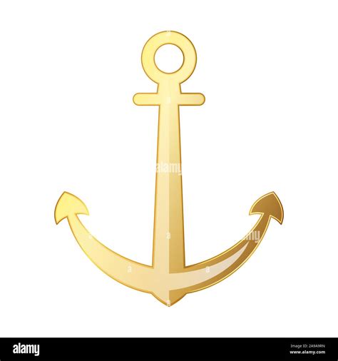 Gold Anchor Vector Illustration Hi Res Stock Photography And Images Alamy