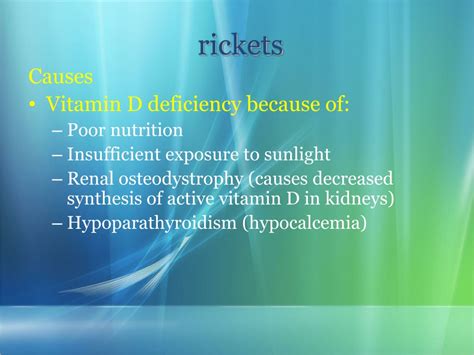 Ppt Vitamin D Rickets And Osteoporosis Powerpoint Presentation Free