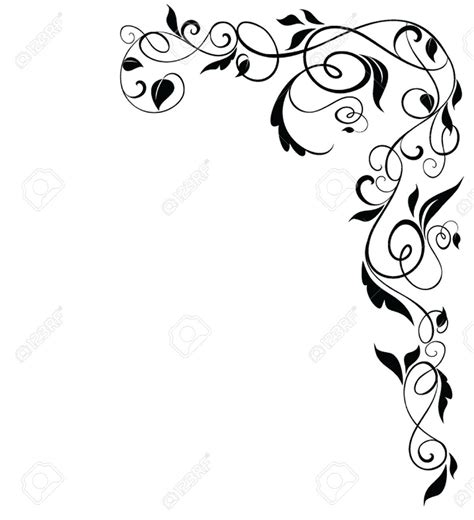 Floral Black Border Royalty Free Cliparts Vectors And Stock