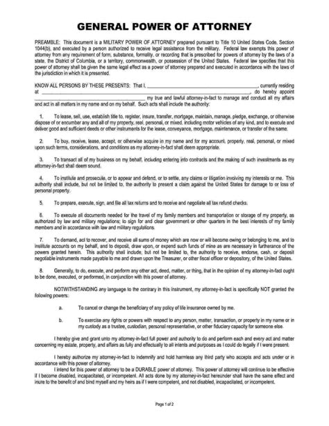 Free Fillable General Power Of Attorney Form PDF Templates