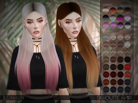 The Sims Resource Leahlillith Silhouette Hair
