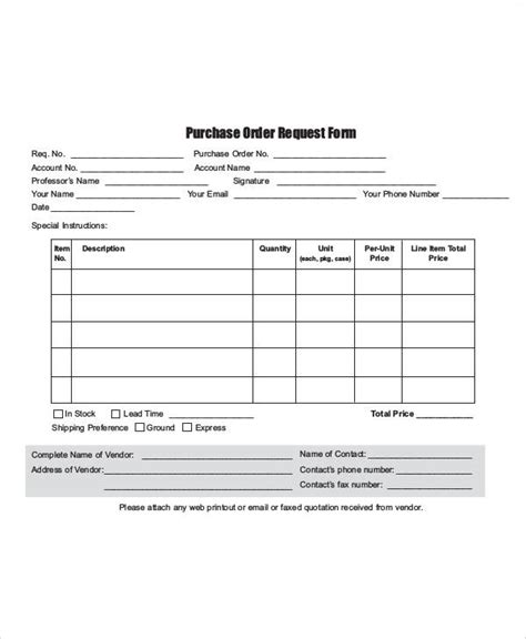 Free Printable Order Forms Printable Templates