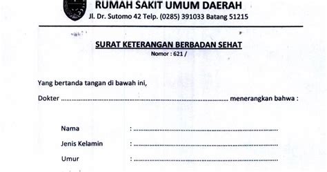 Penting Contoh Surat Sakit Dari Dokter Paling Dicari My Xxx Hot Girl