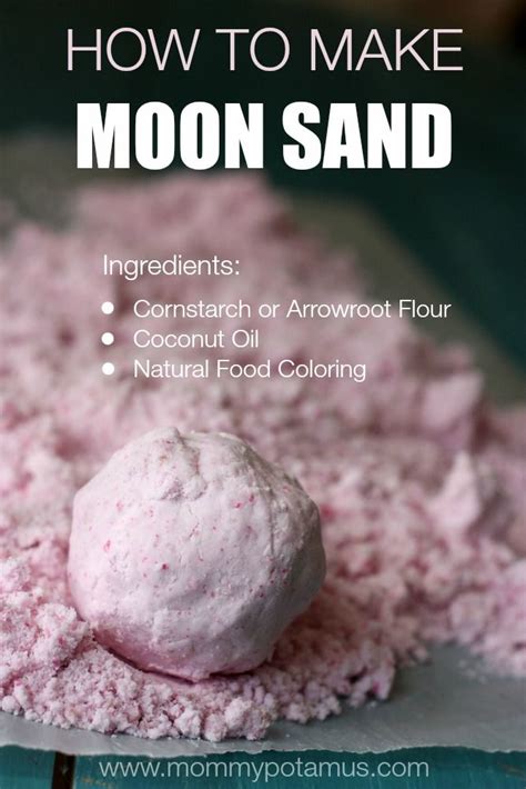 How To Make Moon Sand With Three Ingredients Sands Recipe Fun Crafts