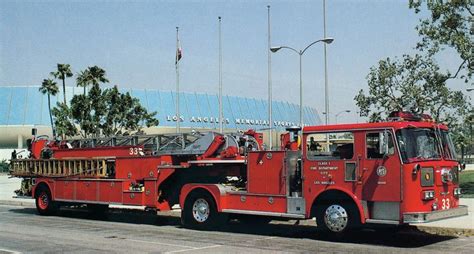 Los Angeles City Fire Department Truck 33 1985 Seagrave Shop Number